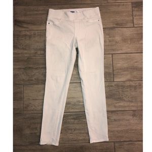 Mid-Rise Rockstar Super Skinny White Jeggings